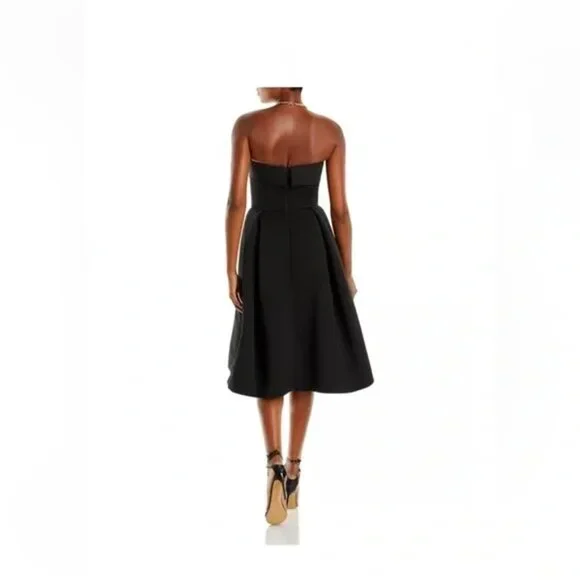 amsale foldover strapless midi dress Amsale Foldover Strapless Midi Dress